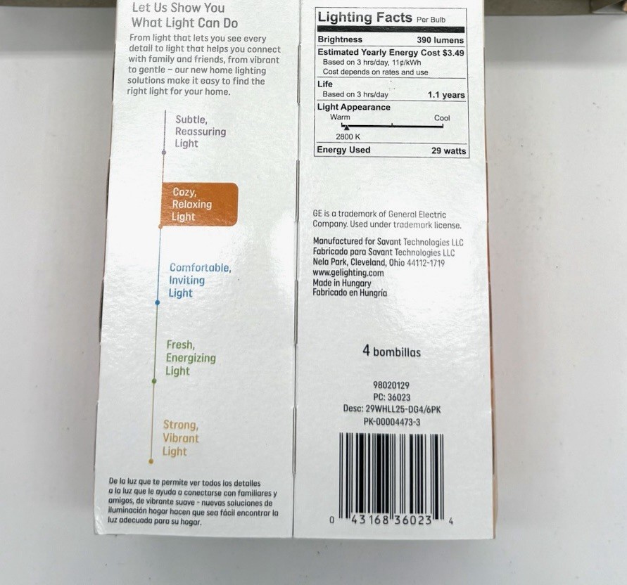 GE - Soft White - Non-LED 29-watt Equivalant 40w - Light Bulbs - 2 Packs/8 Bulbs gallery