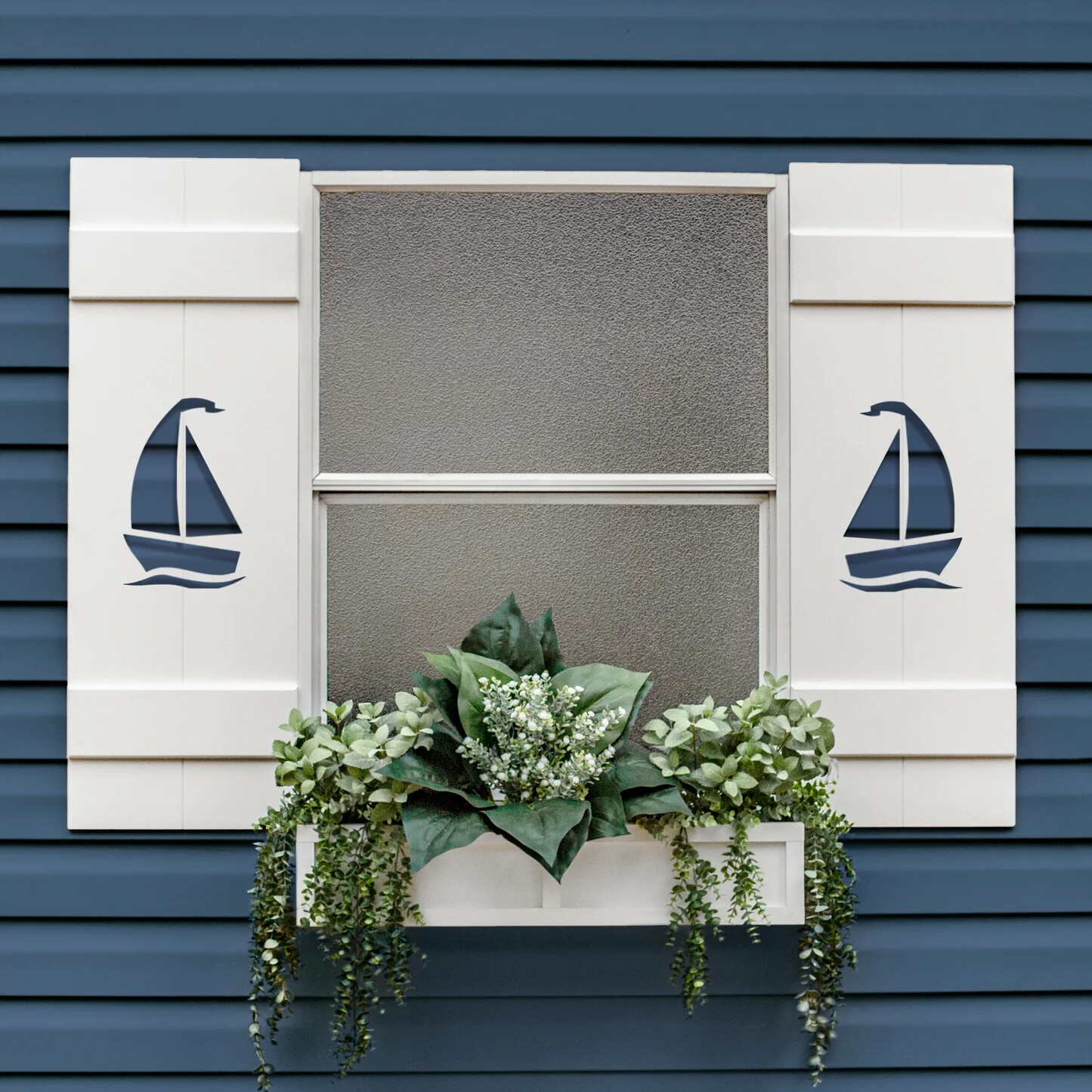 Custom Sailboat Shutter, PVC Exterior Shutter, Sold Individually, gallery