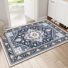 OPPODREAM Soft Throw Rugs 2×3, Small 2′ x 3′ (Rectangular), Blue & Gold
