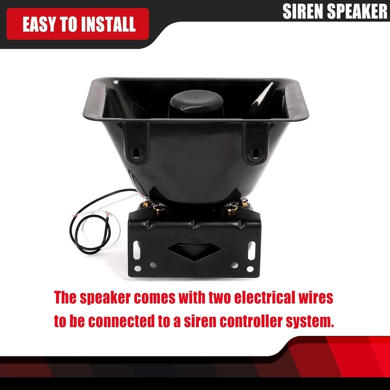High Performance Siren Speaker Compatible with Any Speaker, Black gallery
