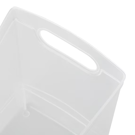 Mainstays 12 Qt Clear Plastic Storage Bin Organizer with Carrying Handles, gallery