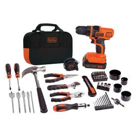 BLACK+DECKER 20V MAX* Drill & Home Tool Kit, 68 Piece - LDX120PK gallery