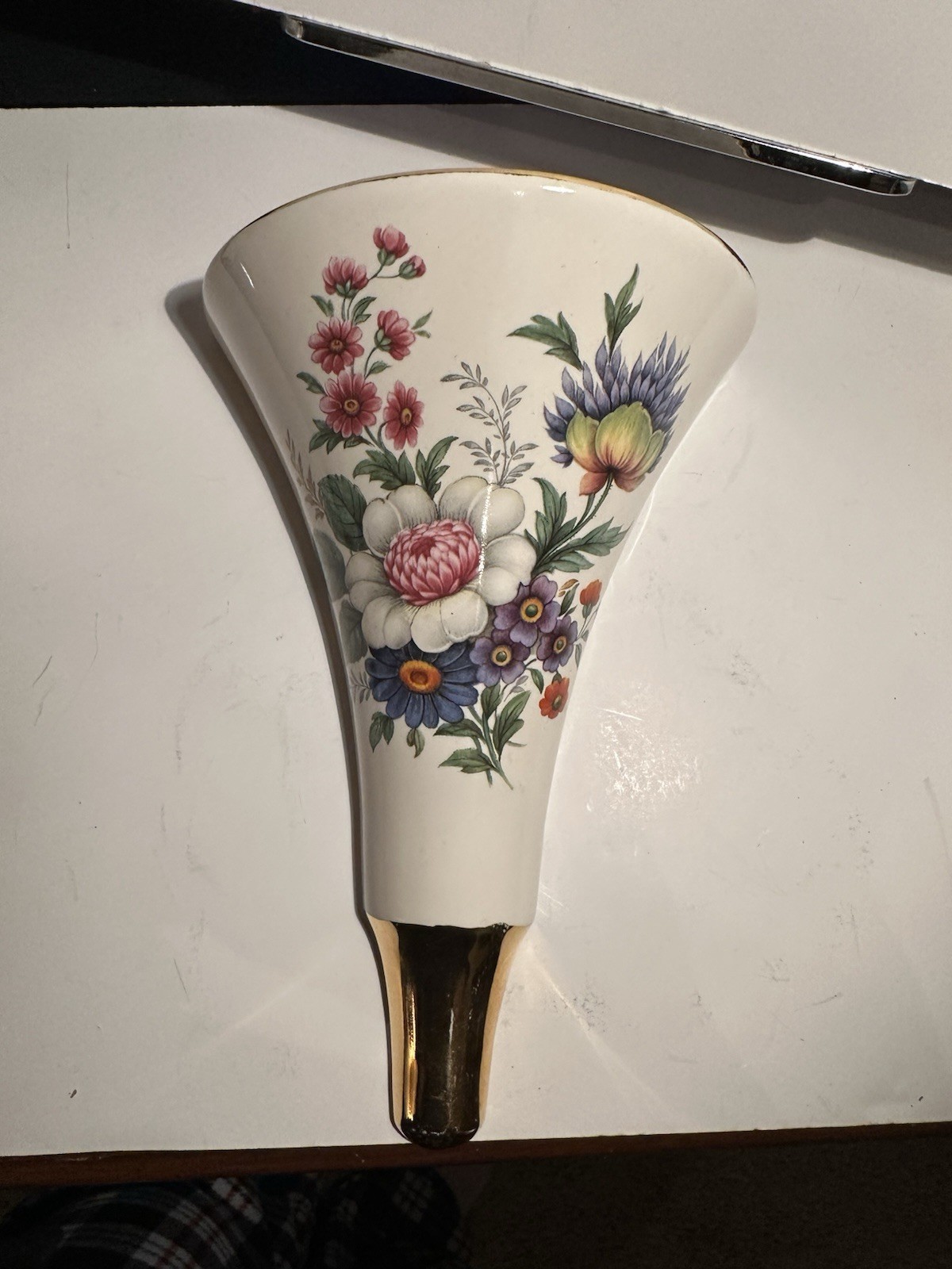 Vintage Braunton Studio Ceramics Pocket Wall Vase N. Devon England 8.5”TX5.5 W gallery