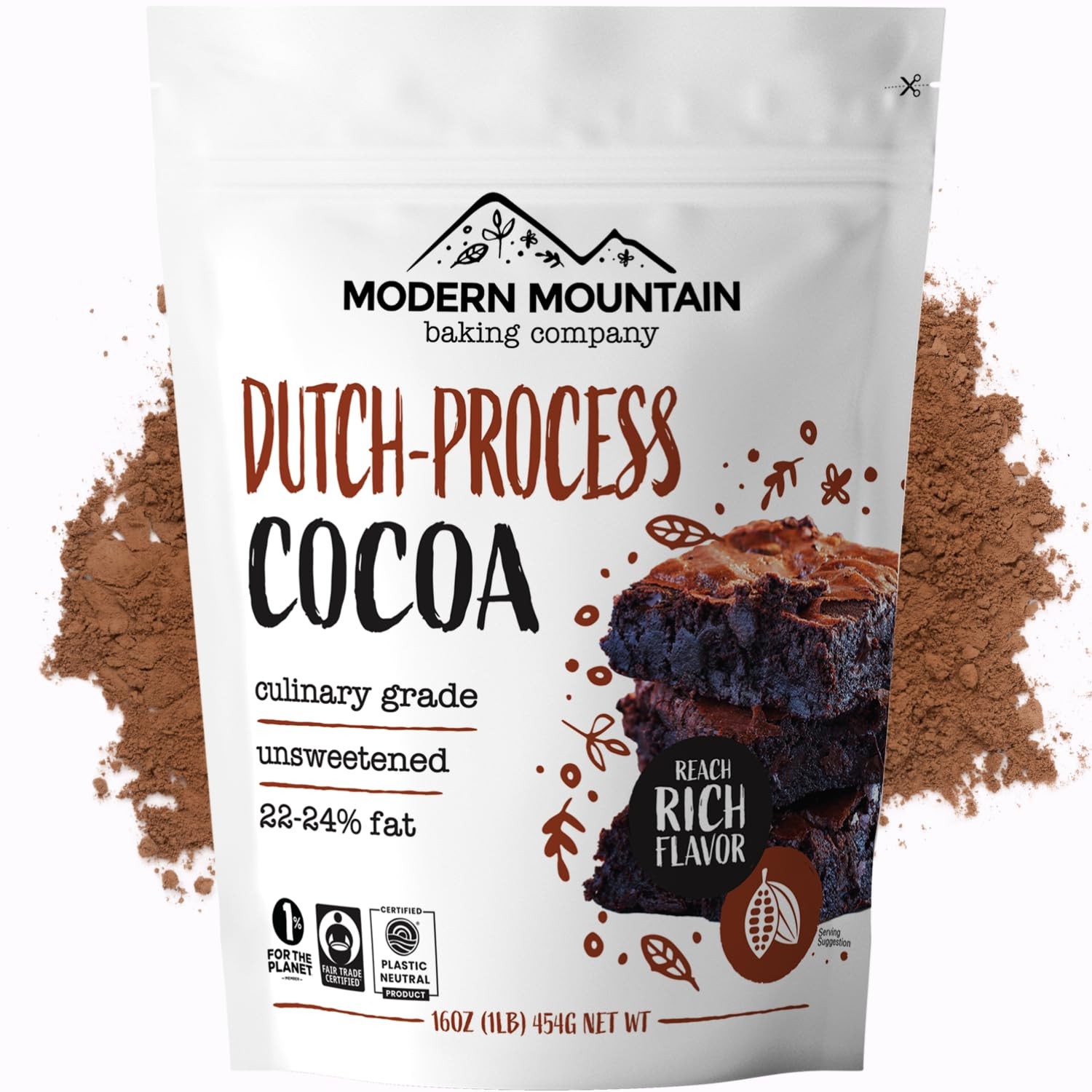 Cocoa Powder (1 lb) Dutch Processed Powder, Unsweetened, Extra 1 Pound gallery