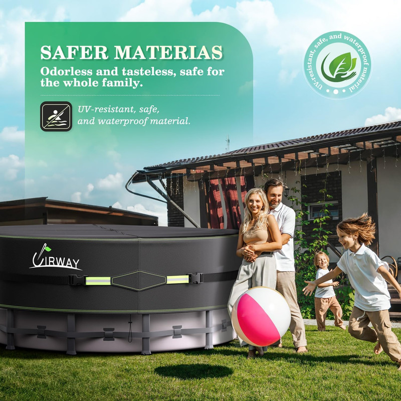 21 Ft round Pool Cover with Reflective Strips, Swimming Pool Cover for above Gro gallery