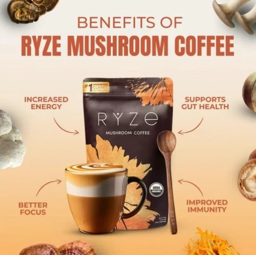 4 Packs Organic Mushroom Coffee * USDA Coffee -30 Servings gallery