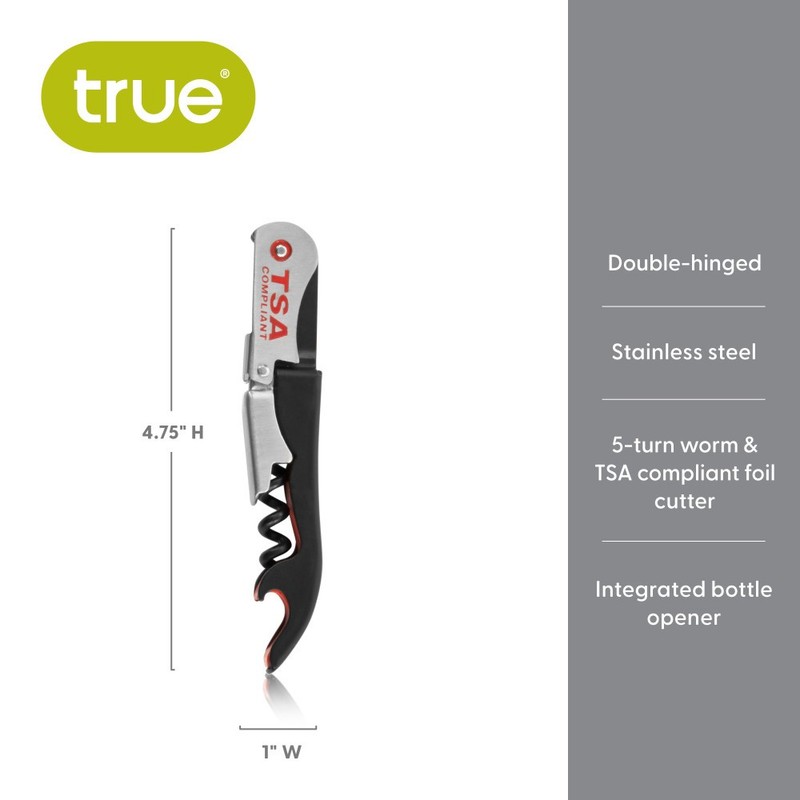 Black Double-Hinged TSA Compliant Corkscrew gallery