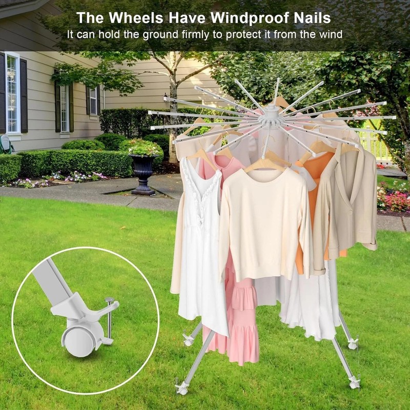 4-Legged Clothes Drying Rack Foldable, Portable Laundry Drying Rack gallery