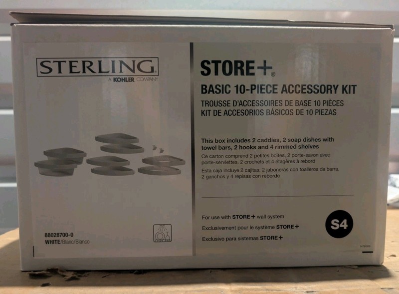 Sterling Store+ Basic 10-Piece Shelf Bin Caddy Accessory Kit in White 88028700-0 gallery