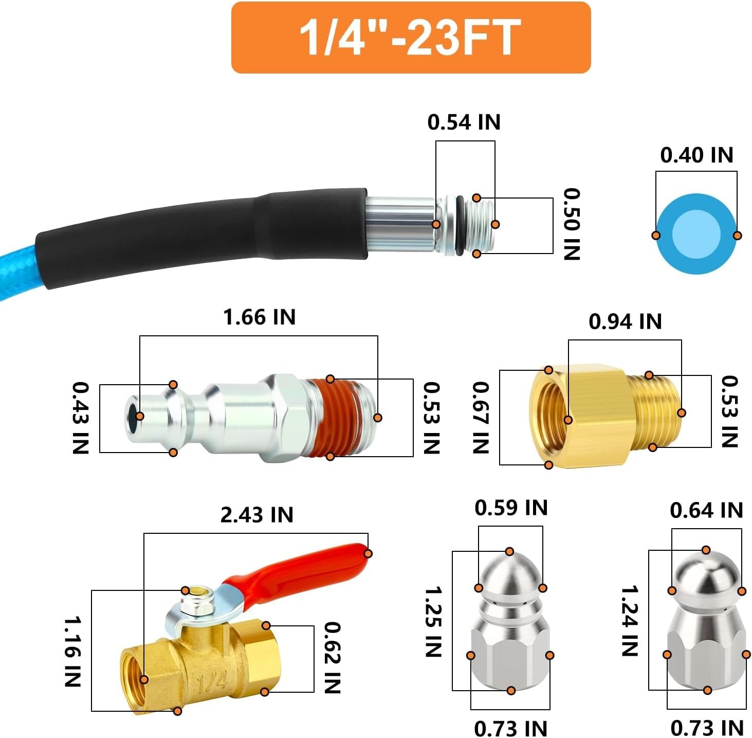 Cyclone Home Dryer Vent Duct Cleaning Kit：23feet Pressure Hose + 2 Jetter... gallery