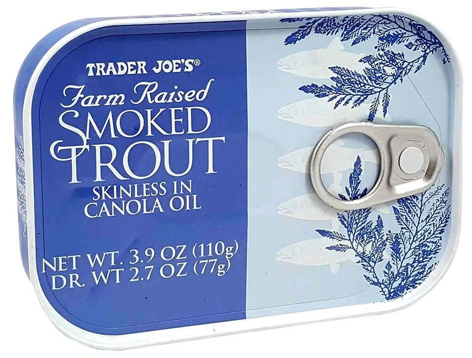 10 Cans TRADER JOE's Trout Fillets-Hardwood Smoked-Skinless in Oil-BEST 12/2030 gallery