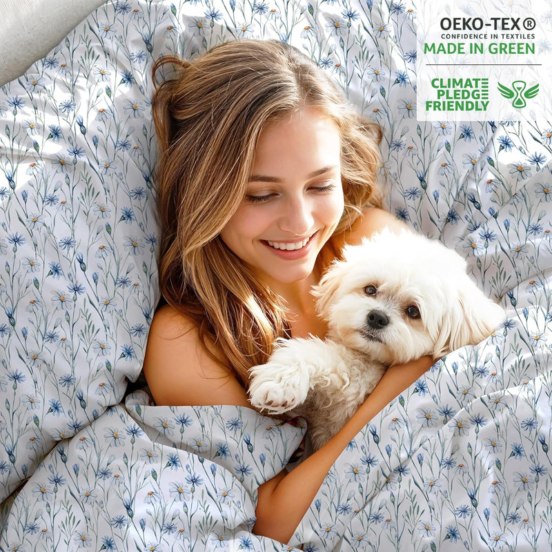 100% Cotton Organic Percale Sheets Full Size – Crisp Cooling Bed Sheets for Hot gallery