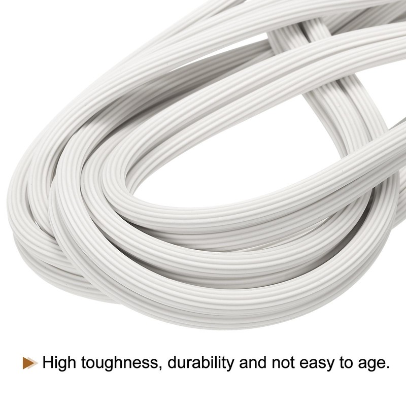 Screen Spline, 5M/16.4Ft Silicone Window Sealing Strip, 6mm OD White gallery