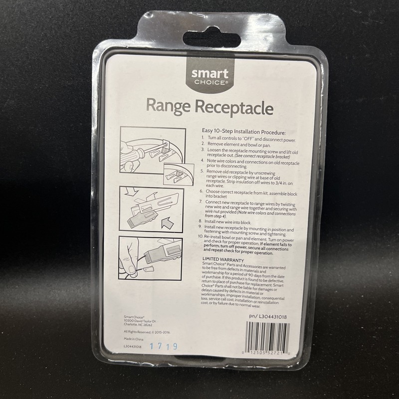 Smart Choice Cooking Range Receptacle #133901 Fits Most Electric Coil Element gallery