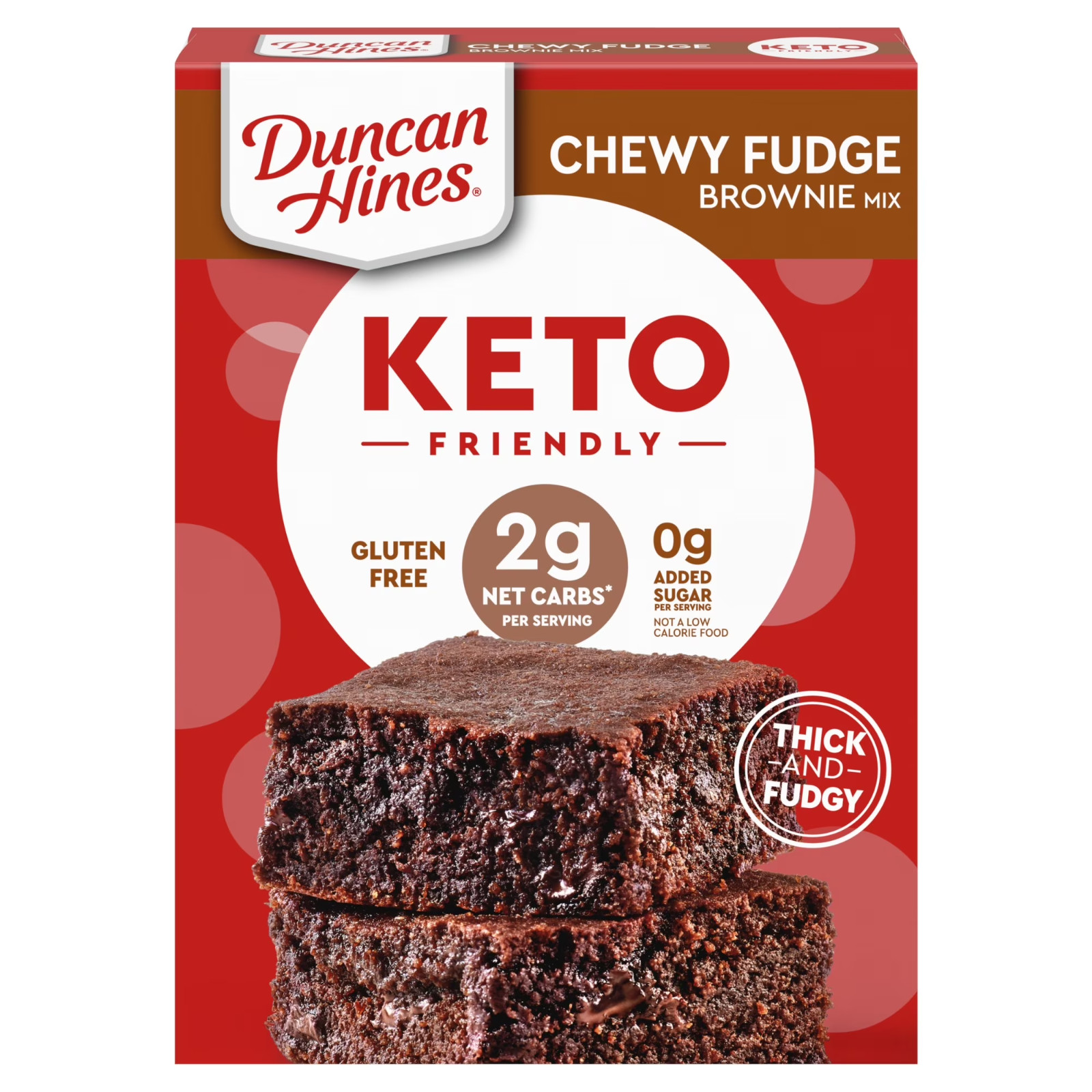 Duncan Hines Keto Friendly Brownie Mix, Chewy Fudge, 10 oz. gallery