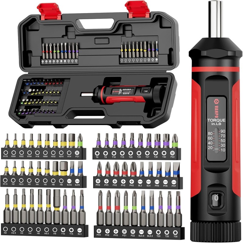Torque Screwdriver 15-75In-lb Torque Screw Driver Wrench Driver Set 1/4'' Drive gallery