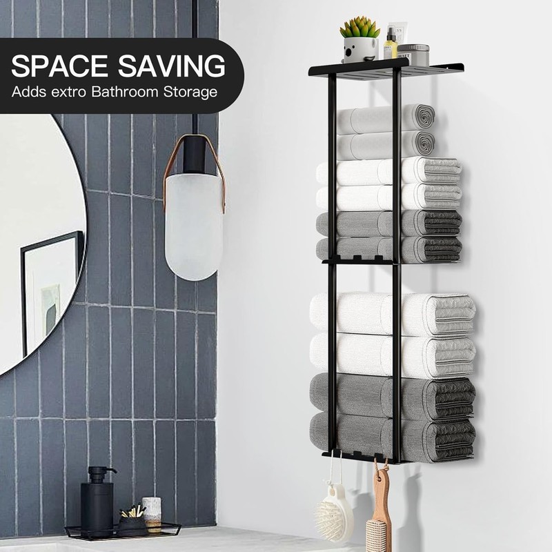 Bathroom Towel Storage Rack, Wall Mounted Bathroom Towel Rack, 30 inch Heavy Dut gallery