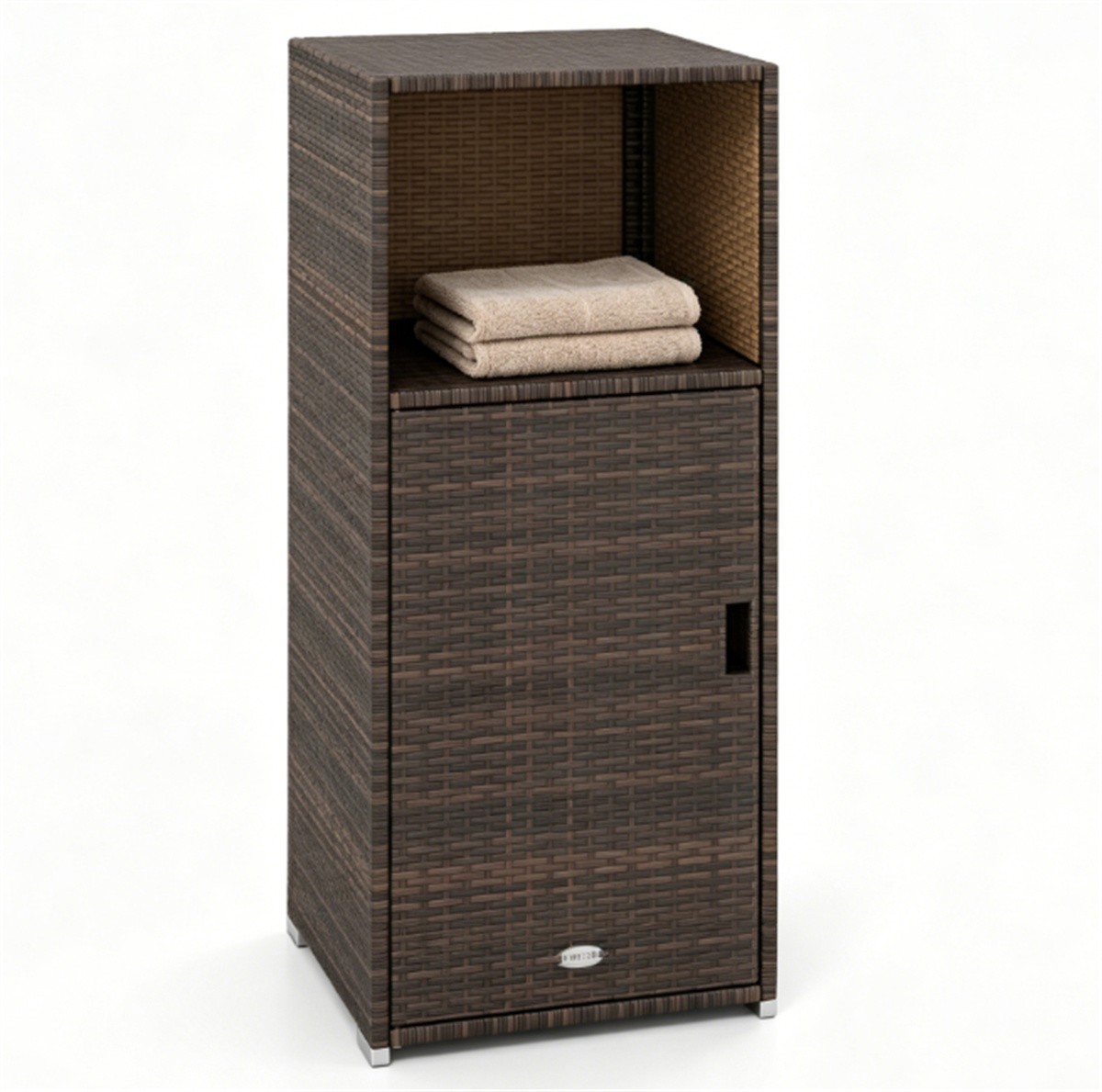 Brown PE Rattan Outdoor Storage Cabinet, 20"x20"x43", 22 lbs gallery