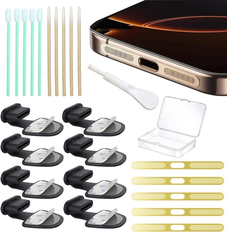 8 Packs New Dust Plug for iPhone 17 16 15 Series, USB C Cover Cap, USB C Port Cl