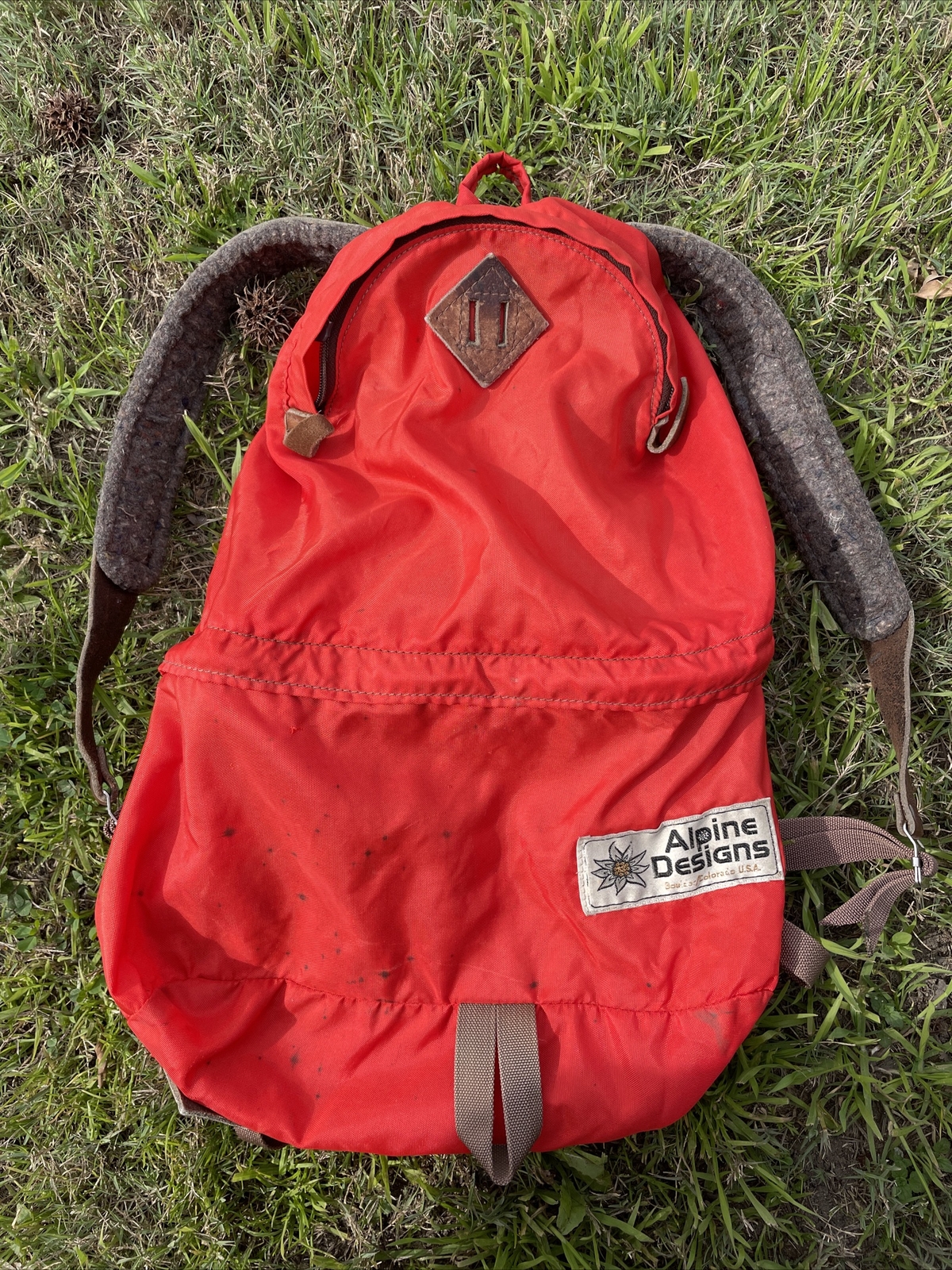 VTG ALPINE DESIGNS Backpack Boulder Colorado - RED - Day Pack * Read Description