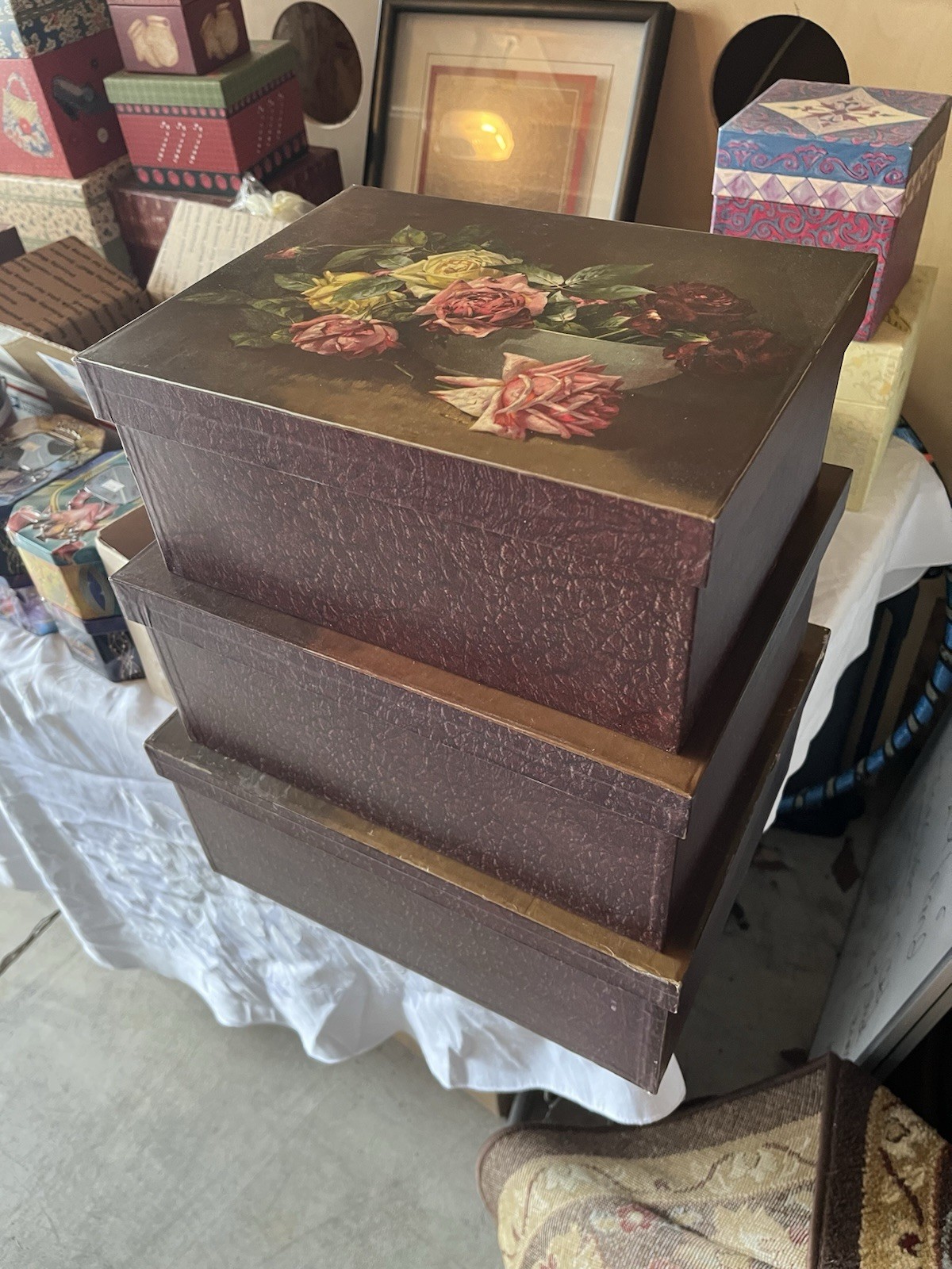 Absolutely Beautiful Stacking Storage Boxes gallery