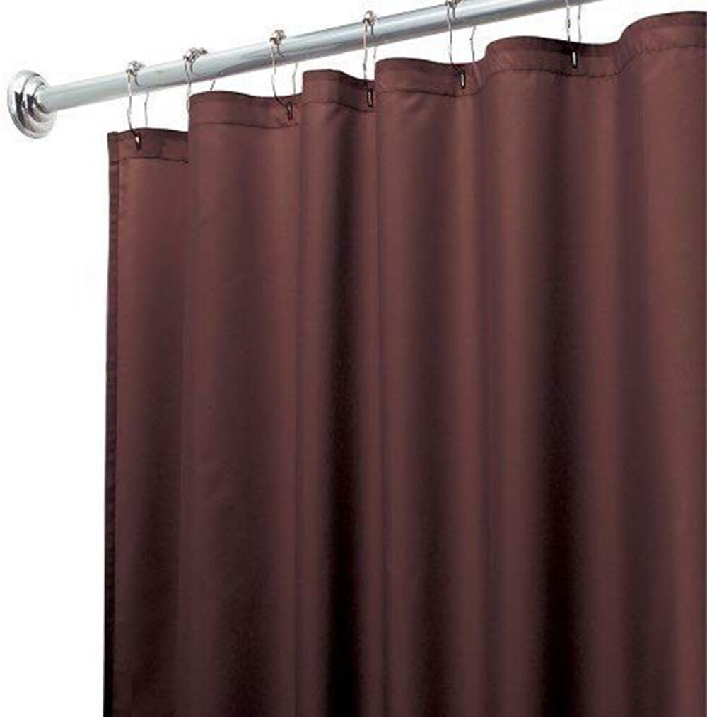 Chocolate Magnetized Shower Curtain Liner Mildew Resistant Rustproof Grommets gallery
