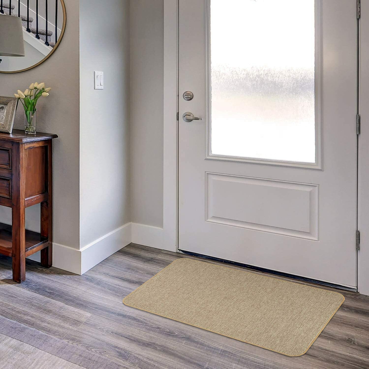 Indoor/Outdoor Floor Mat with Recycled Rubber Back, 29.5” x 17.75”. gallery
