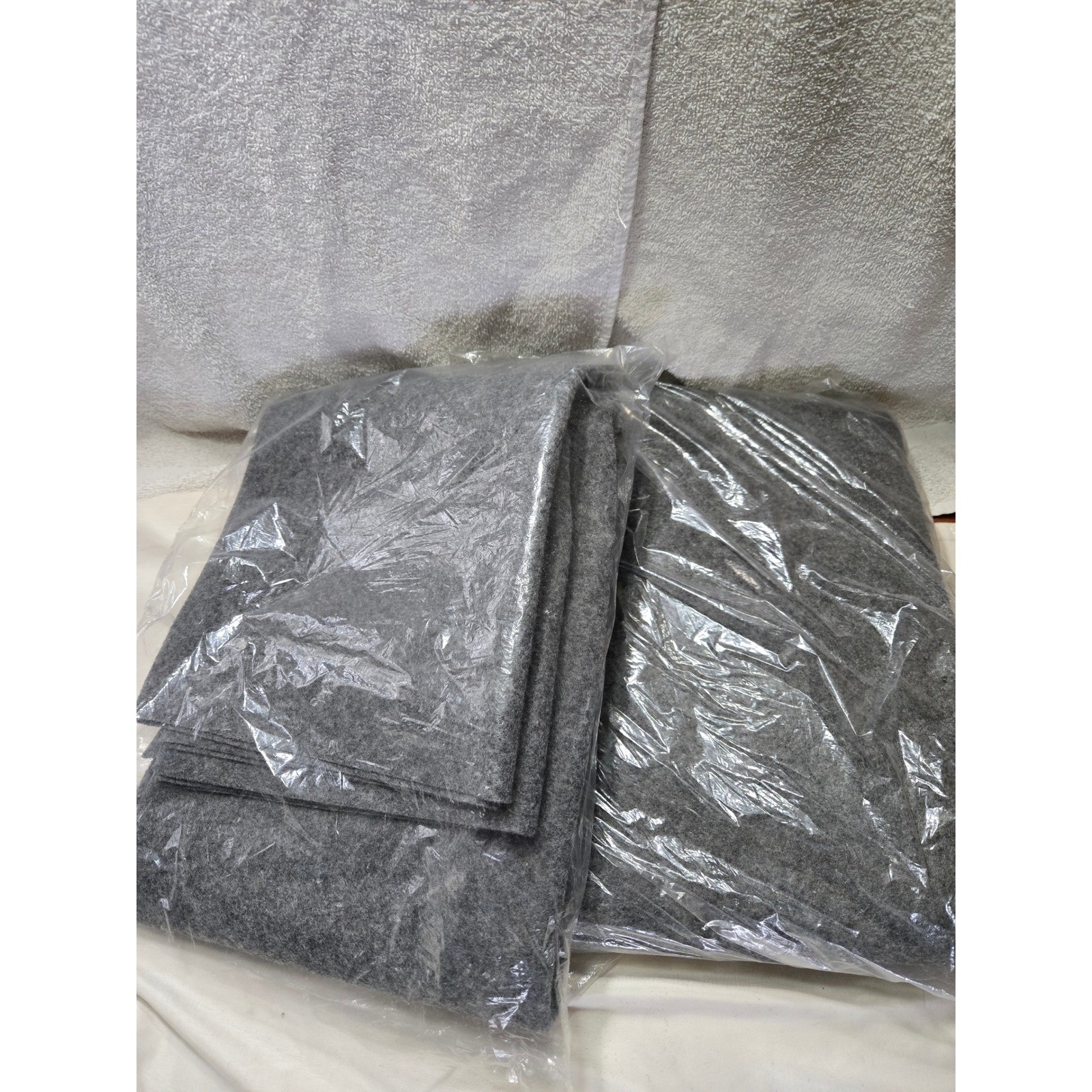 Two Wool Blend Emergency Blanket Heavyweight Charcoal Gray Utility Camping. gallery