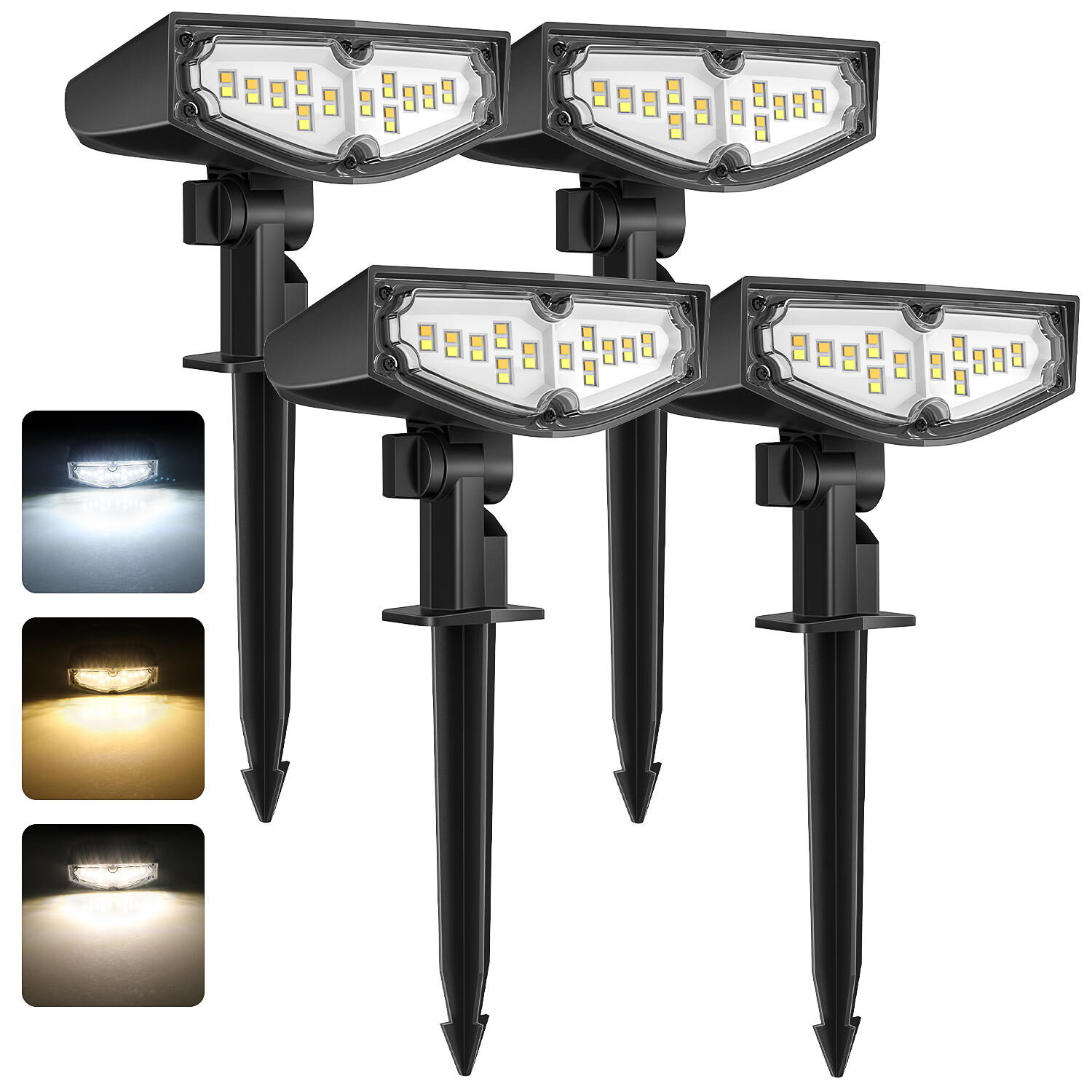 3 Colors Solar Spot Lights 24 LED Outdoor Garden Security Pathway Landscape Lamp gallery