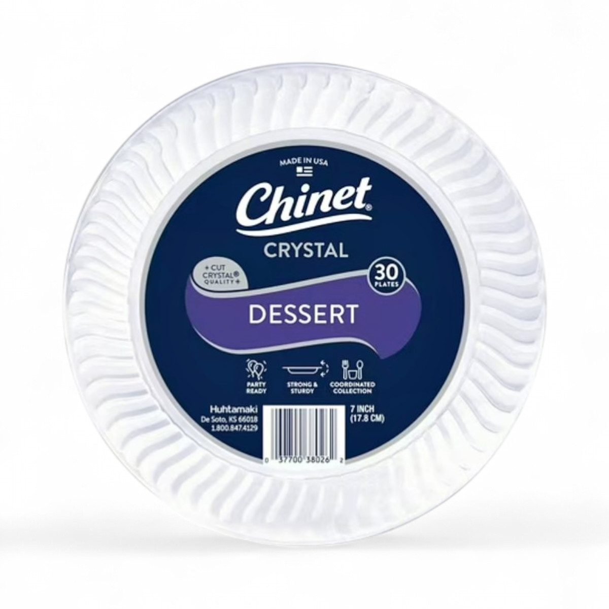 Chinet Crystal Clear Plastic Dessert Plate, 7" - 150 Count gallery