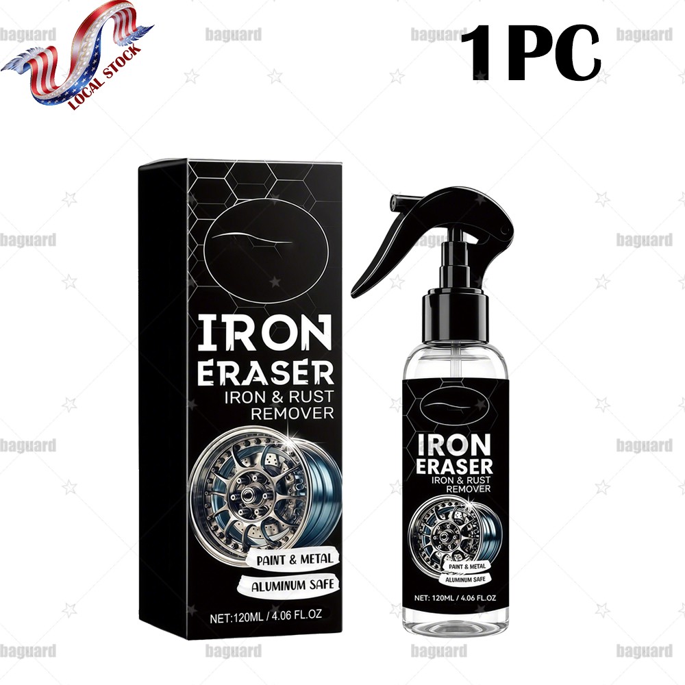 Iron Eraser Rust Remover Spray, Car Wheel Paint Brake Dust Fast Cleaner 120ML US gallery