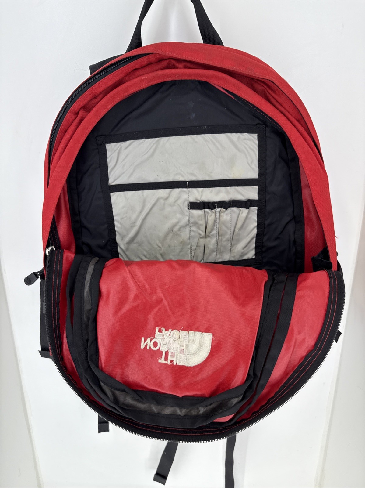 Vintage North Face Bandwidth Backpack Red 3
