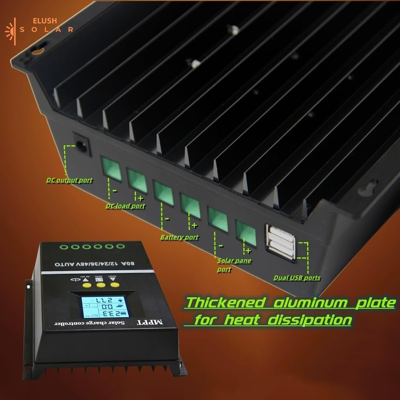 100A MPPT Solar Charge Controller 12V 24V 36V 48V LCD for Lead-Acid/Lithium gallery