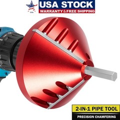 2 in 1 PVC Deburring Tool, Inner-Outer PVC Chamfer Tools for PVC/ABS/PP/PE Pipe