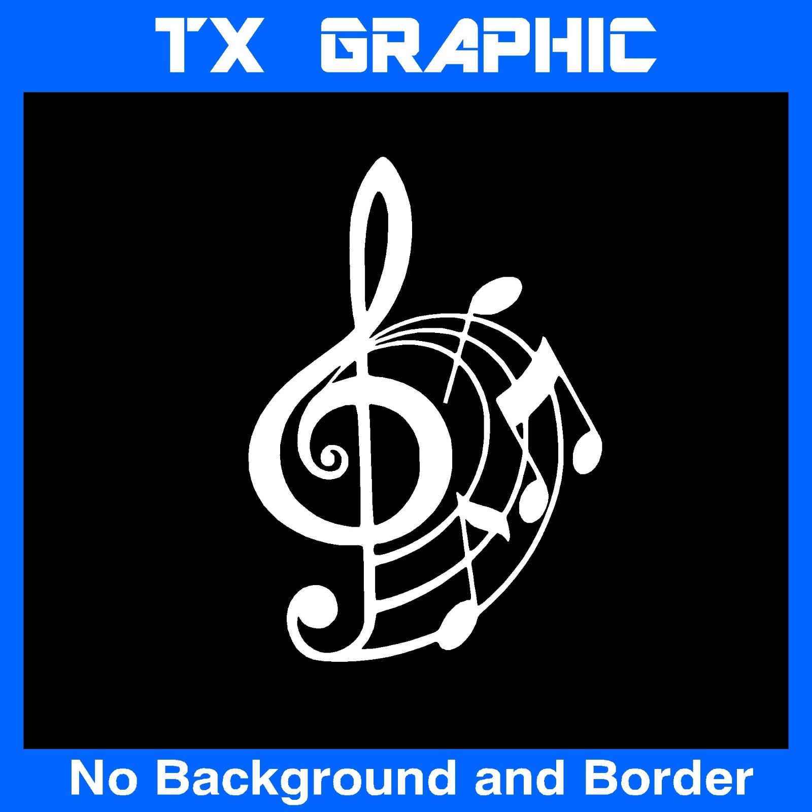 MUSICAL NOTE TREBLE CLEF VINYL STICKER DECAL WINDOW WALL LAPTOP-DIFFERENT SIZES gallery