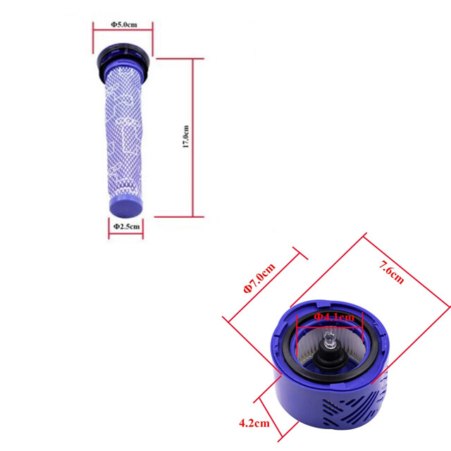 Pre + Hepa Post Filter For Dyson V6 DC59 Cordless Vacuum 96566101, 966741-01 gallery
