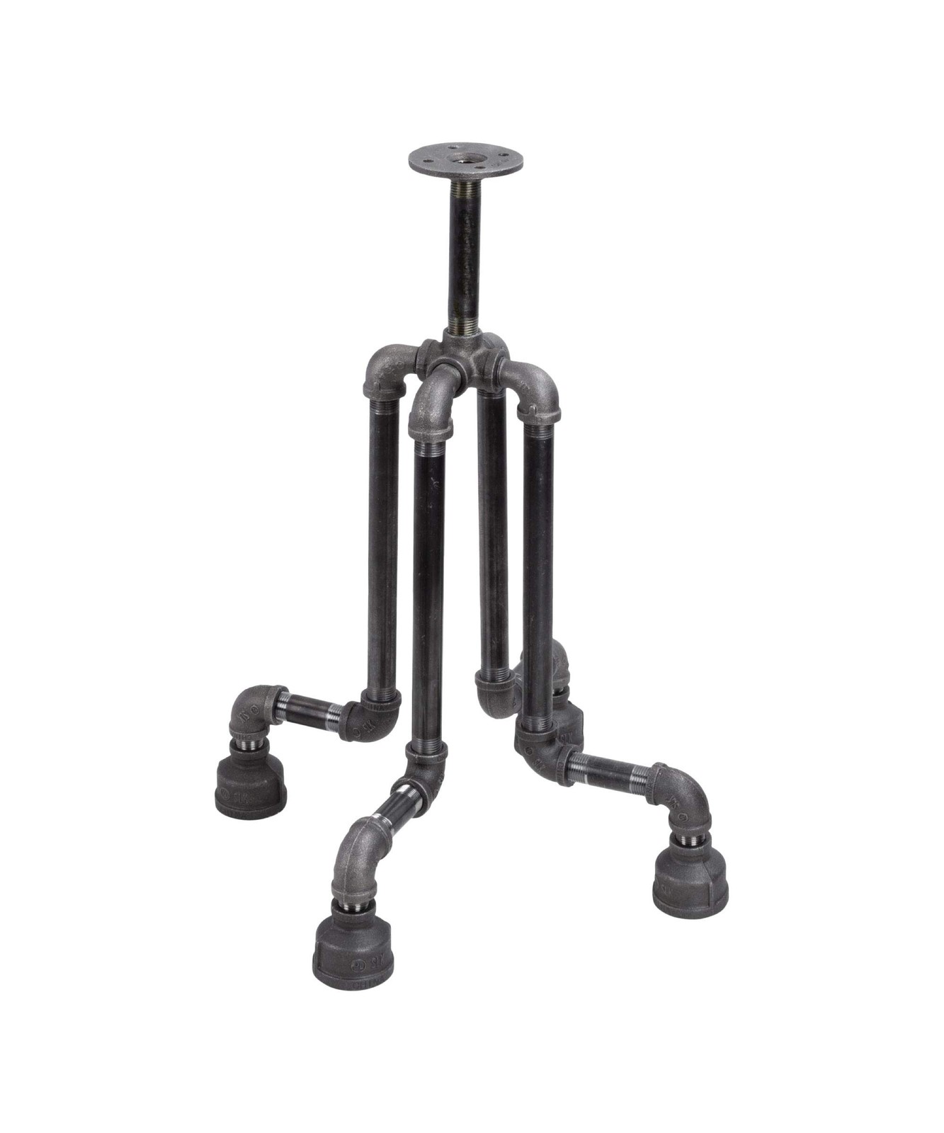End Table Leg Set, Rustic Industrial Side Table Base Kit, Dark Grey Black Rou... gallery