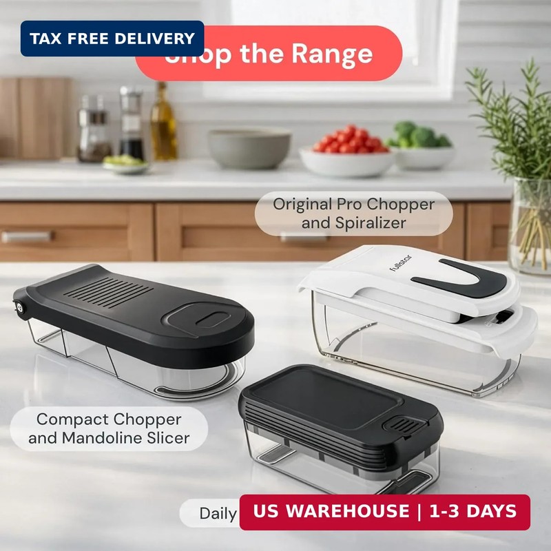 Fullstar Essential Vegetable Chopper & Mandoline Slicer - Space-Saving 2-in-1 - gallery