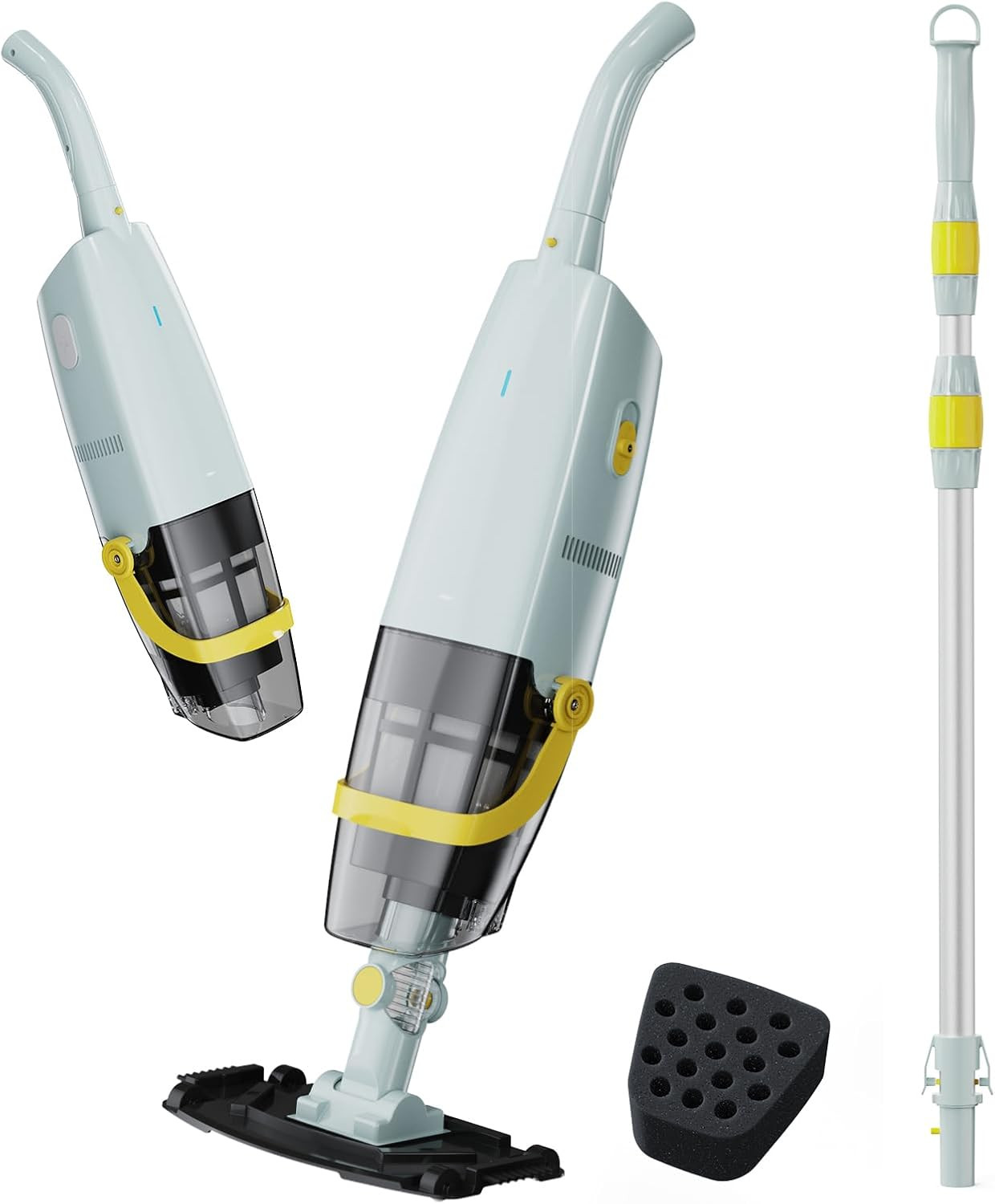 (2025 Upgraded) Cordless Handheld Pool Vacuum, Rechargeable Pool Cleaner with Te gallery