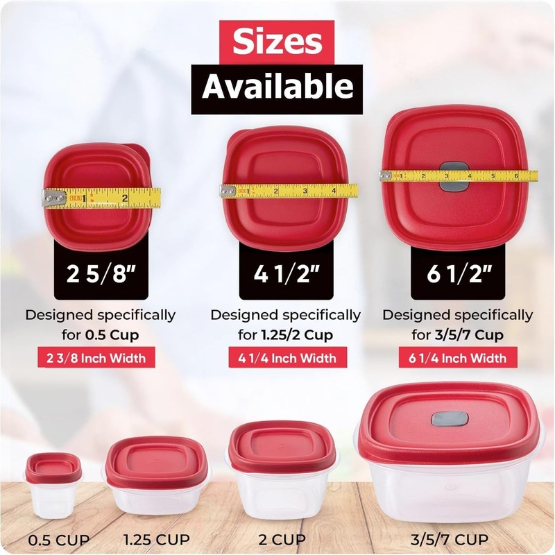 Replacement 4.75" Lids for Rubbermaid Food Storage Containers 1.25 & 2-Cup (10) gallery