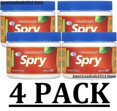 4 PACK – Xlear Spry Cinnamon Mints – Sugar Free 240 Ct Each EXP: 2027