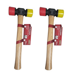 2-PACK Husky 12 oz. Hickory 2-Sided Soft Face Mallet