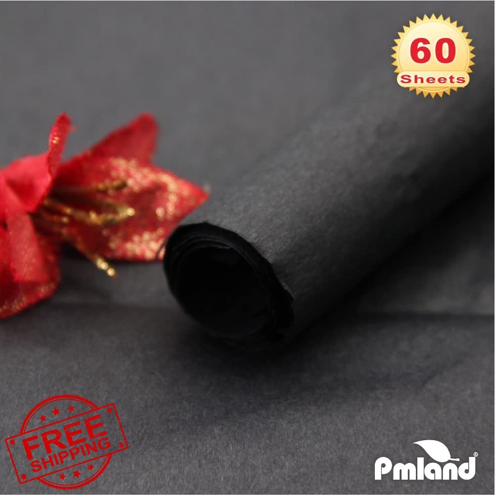 PMLAND Black Tissue Paper 60 Sheets 26x20 Inch gallery