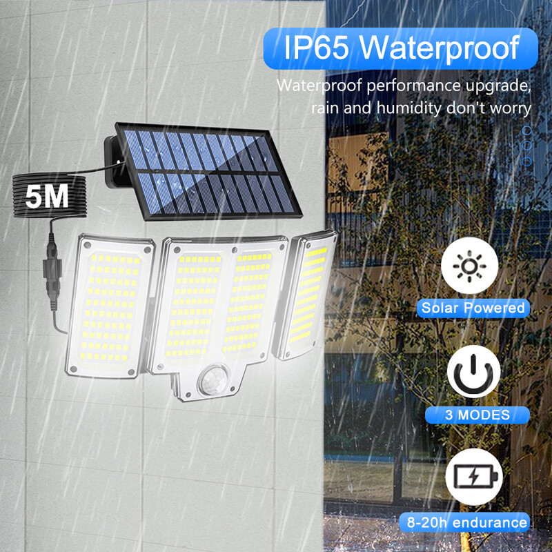 3000LM 280 LED Motion Sensor Solar Lights Outdoor IP65 Waterproof Security Lamp gallery