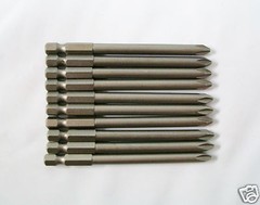 PH2 Phillips #2 X 6″ X 1/4″ Screwdriver Insert Bits, Lot of 100