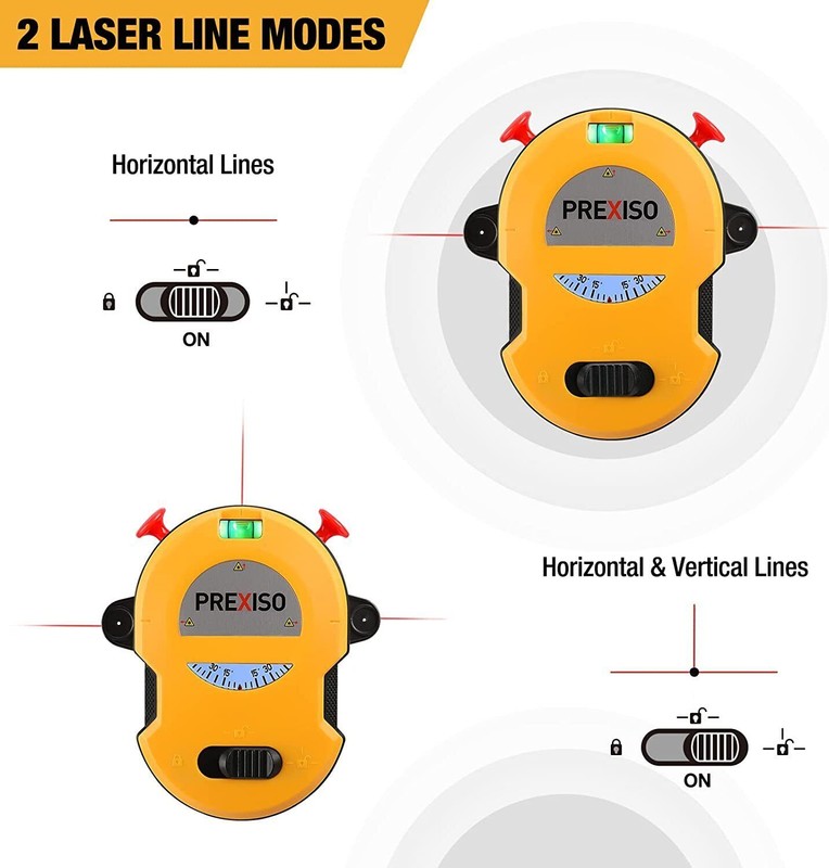 Multi Surface Laser Level LED Light Vial 30Ft Horizontal Vertical Line Laser NEW gallery