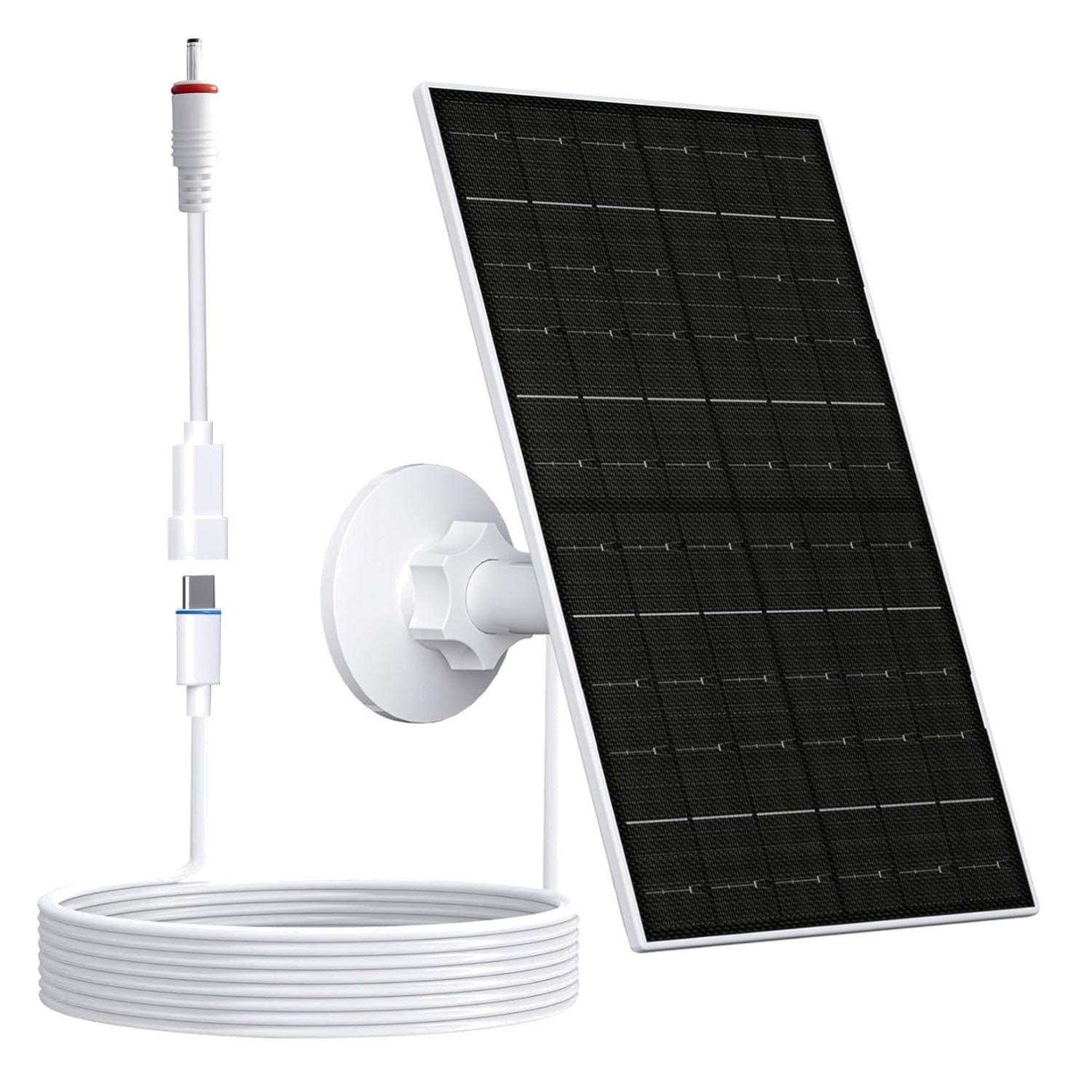 7W Solar Panel for Ring Security Camera Waterproof USB-C Adjustable Mount gallery