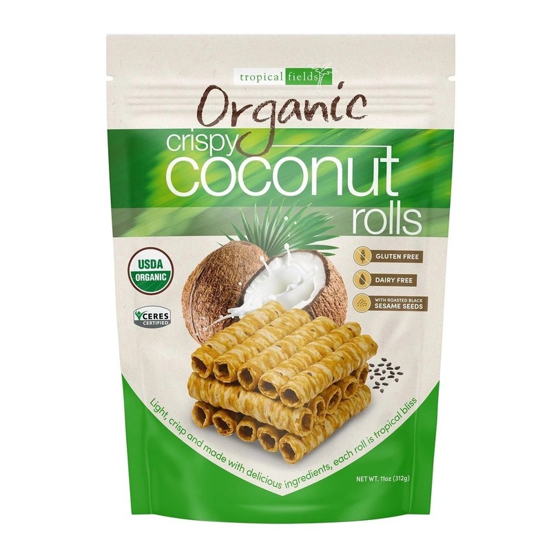 Tropical Fields Organic Crispy Coconut Rolls 11oz (3 Pack) Gluten-Free Snack gallery