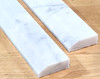 10 PCS - MARBLE PENCIL TRIM LINER 12 X 1-1/4 X 3/8" White / Gray Italian Marble gallery