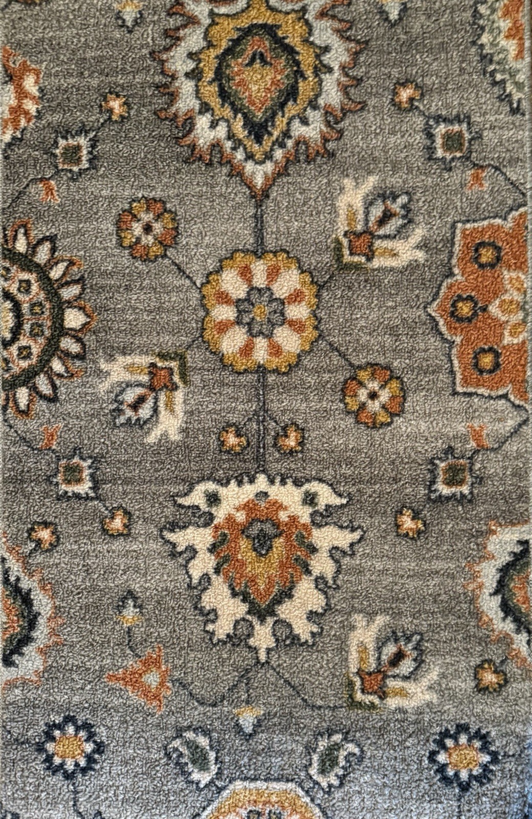 2 x 6 ft Floral Runner Rug Gray Multicolor Hallway Kitchen Accent Rug gallery